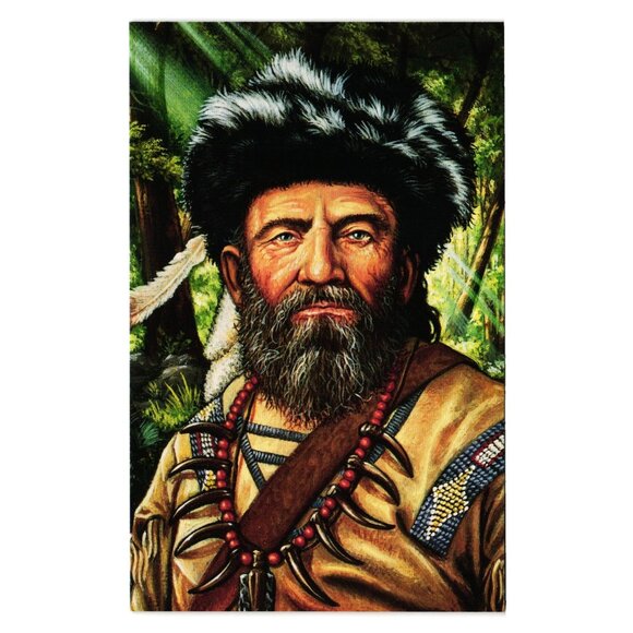 Jim Bridger USPS Postcard Hunter Trapper Scout Fur Trader 1993 Stamp Artwork - Picture 1 of 2